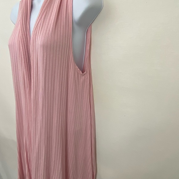 Supernova Pink Ribbed Open Long Vest Size M I-83 - Picture 3 of 11